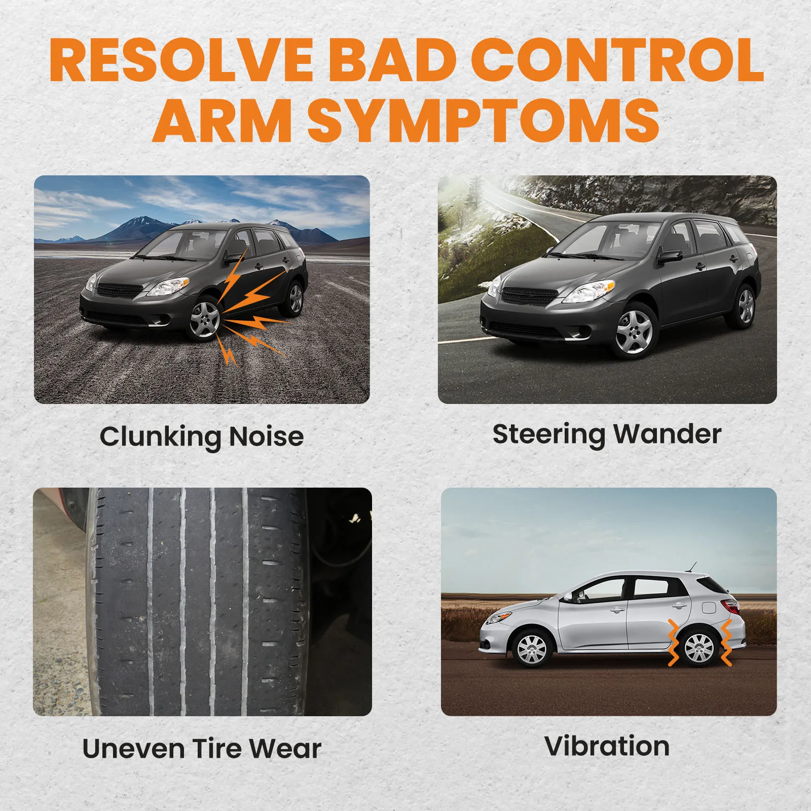 8x draagarmen vooraan met kogelgewricht stabilisatorstangen voor Toyota Matrix Vibe 2003-2008