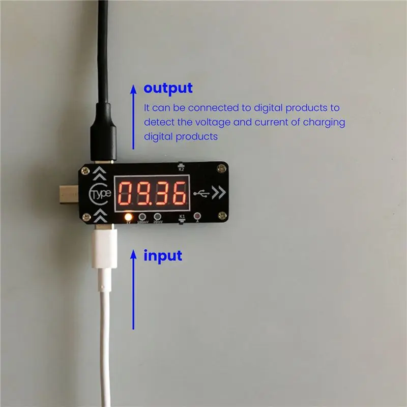 2X USB Charging Trigger Voltmeter Ammeter 5V/9V/12V/15V/20V/ PD2.0 PD3.0 Type-C USB Decoy Device-A08Q