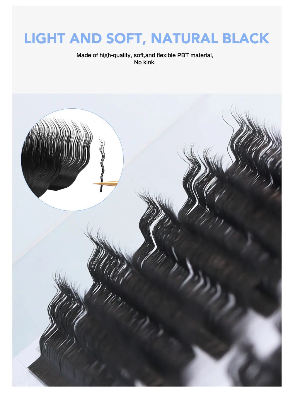 NATUHANA 3D-Wimpern aus lockiger Wolle, lockige Wimpern, flauschige, dicke falsche Wimpern, natürliche, lange, handgefertigte Wimpernverlängerung – Detail 5