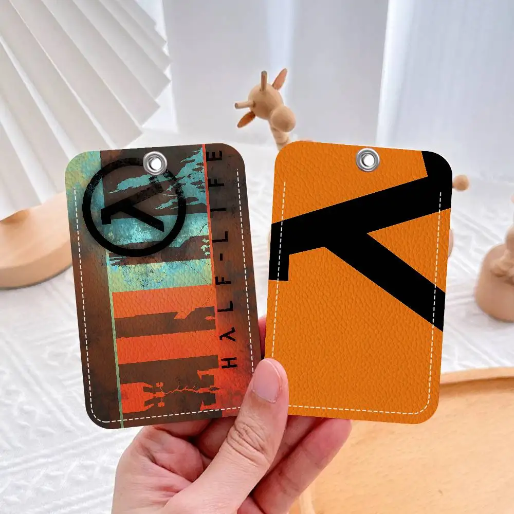 Game Half Life Access & Meal Card Holder Keychain Credit ID Bank Card Protective Case Keychain Pendant Fashion