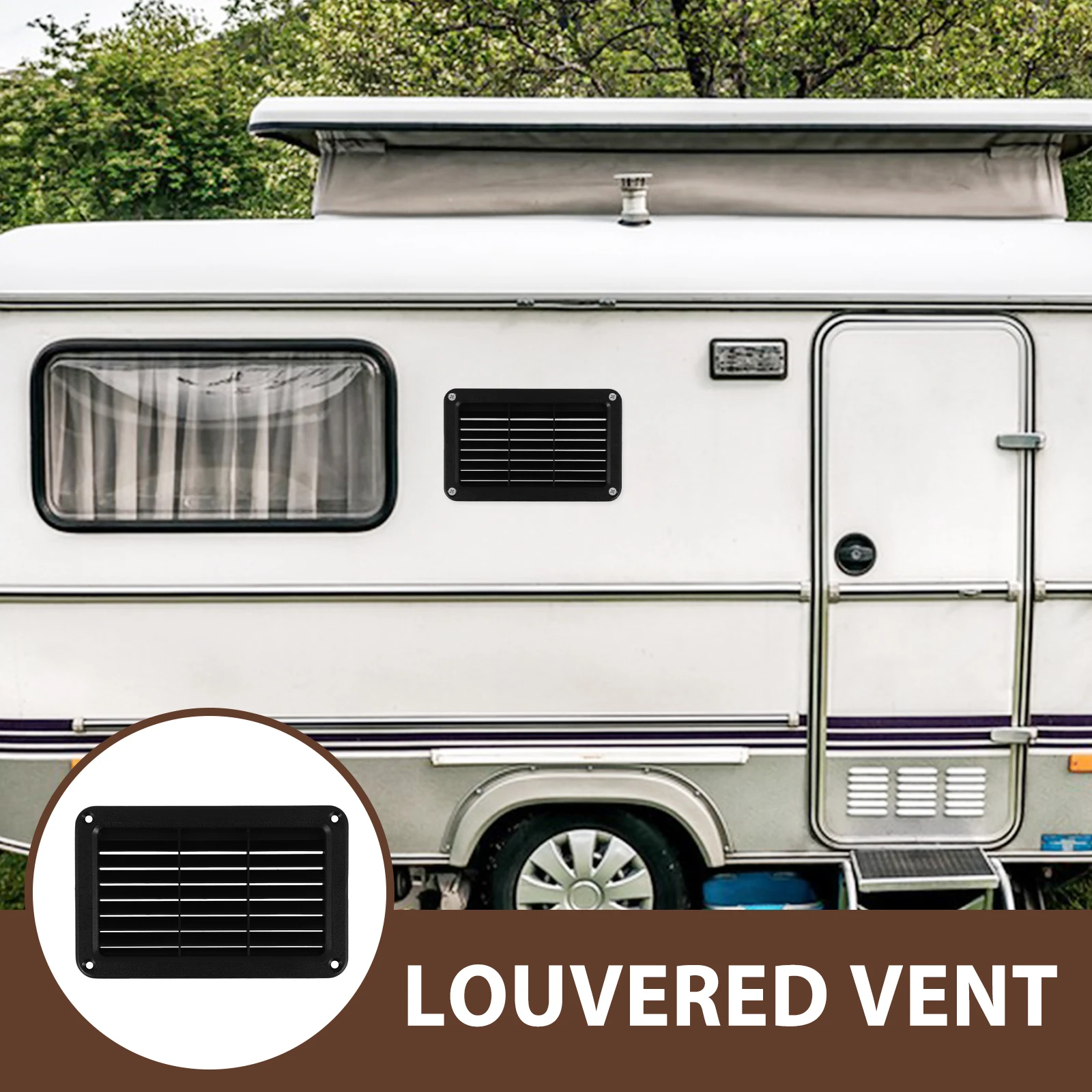 

Air Outlet Board Accessories Marine Ventilation Louvers for Boats RVs with Angled Louvers ABS Material Easy Installation
