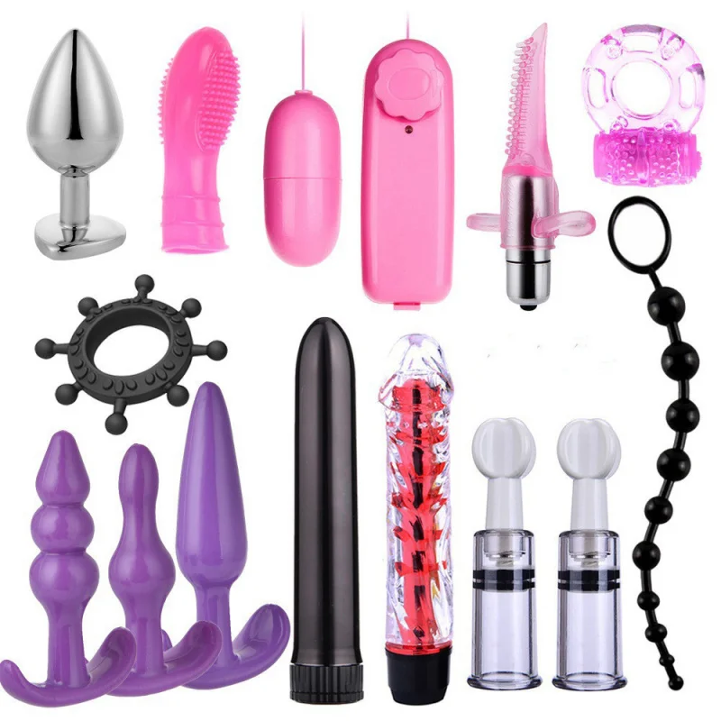 Foreign Trade SuitsmAnal beads Vibrating Spear Anal Female Toy Stick Silicone Bead Butt Plug Suit