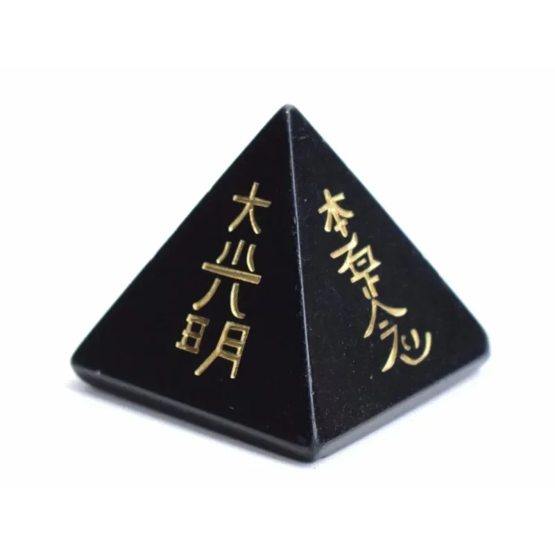 1 Piece Natural Chakra Quartz Amethyst Pyramid Figurine Semi-precious Stone Crystal Balance Usui Reiki Symbols Home Decoration