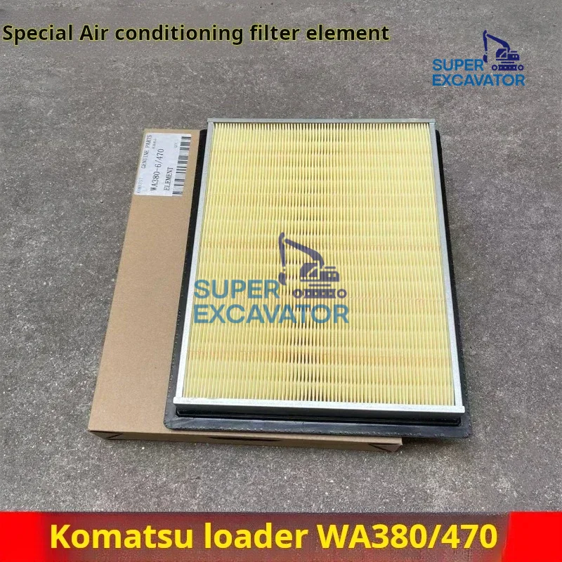 For Komatsu Loader air conditioning filter element WA380-6 WA470-6 WA500-6 Forklift accessories filter screen