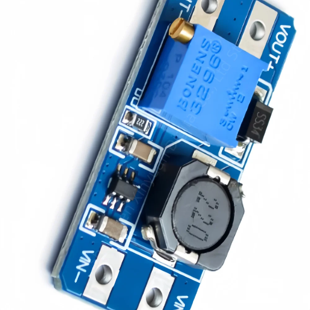 MT3608 Mini DC-DC Adjustable Power Module Input 2/24V L 5/9/12/28V