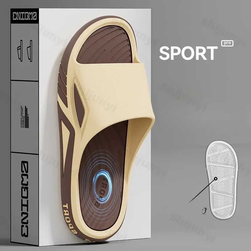 

Мужские летние тапочки, противоскользящие прочные тапочки из ПВХ для мужчин, домашняя удобная обувь, лето 2024, уличные пляжные шлепанцы