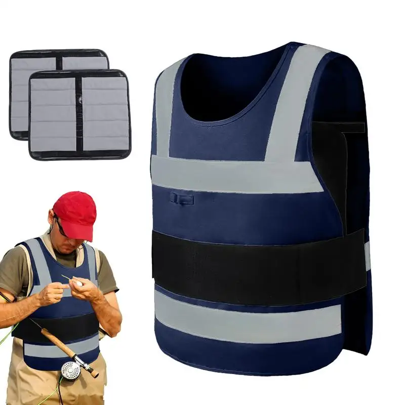 

Summer Ice Vest Cooling Safety Vest High Temperature Cool Jacket Adjustable Cooling Shirt With 2 Cooling Blocks Outdoor Working