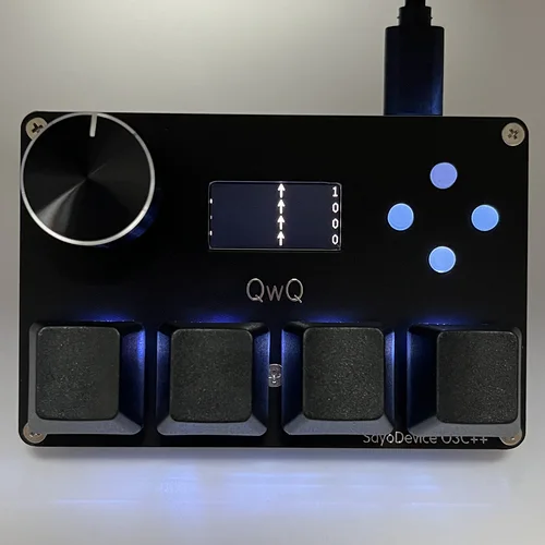 Imagen 2 del producto 4 + 4 teclas SayoDevice O3C + OSU disparador rápido magnético lineal OUTEMU interruptores magnéticos rosas perilla de teclado pantalla copia Shotcut