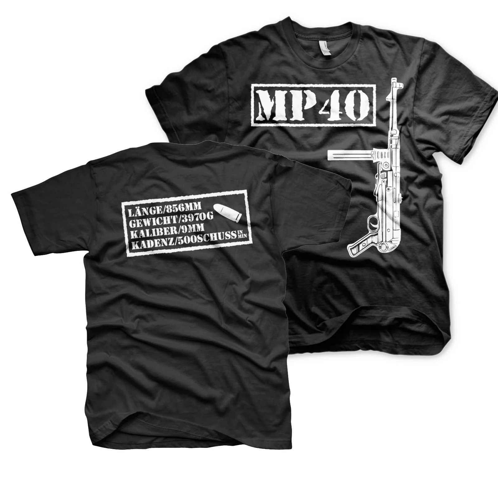 Wehrmacht Maschinenpistole MP 40 WWII German MP 40 Submachine Gun T Shirt. 100% Cotton Casual T-shirts Loose Mens Top Size S-3XL