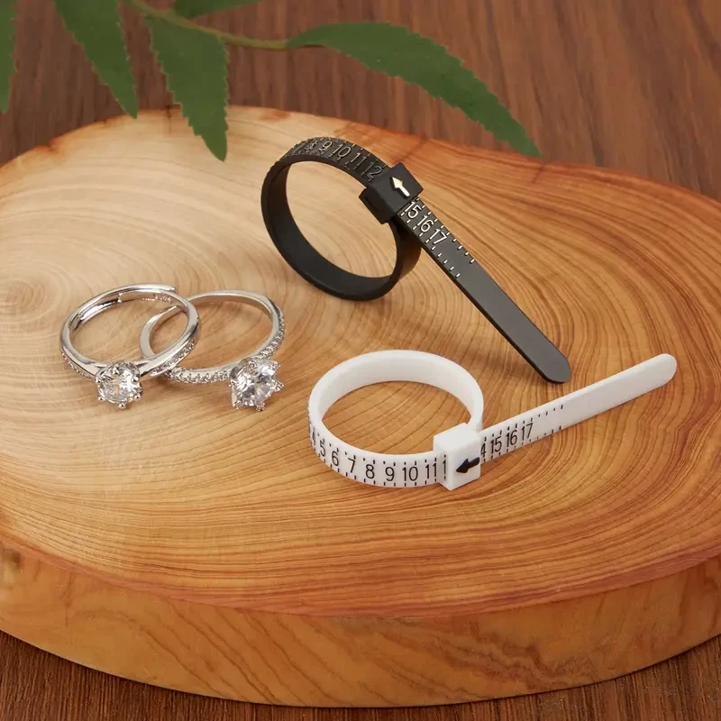 شريط قياس حجم الإصبع المحمولة حلقات تلسكوبية قياس حاكم 1-17 الولايات المتحدة حجم الحلقة قياس دائرة الإصبع قياس الملحقات #4