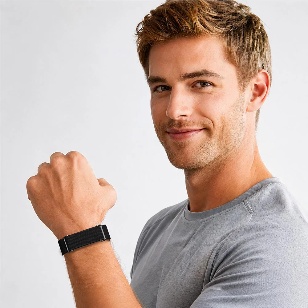 1–2 Stück Nylonband für Google Fitbit Air Strap Biceps Strap Fitness Tracker Ersatzband, verstellbar für Google Fitbit Air Band – Detail 7