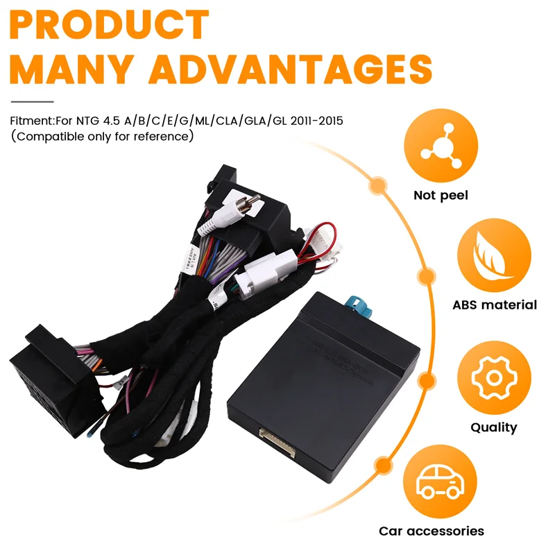 AB96-16Pin AndroidカーラジオハーネスとCanbusアダプター ベンツNTG 4.5シリーズ A/B/C/E/G/ML/CLA/GLA/GL用