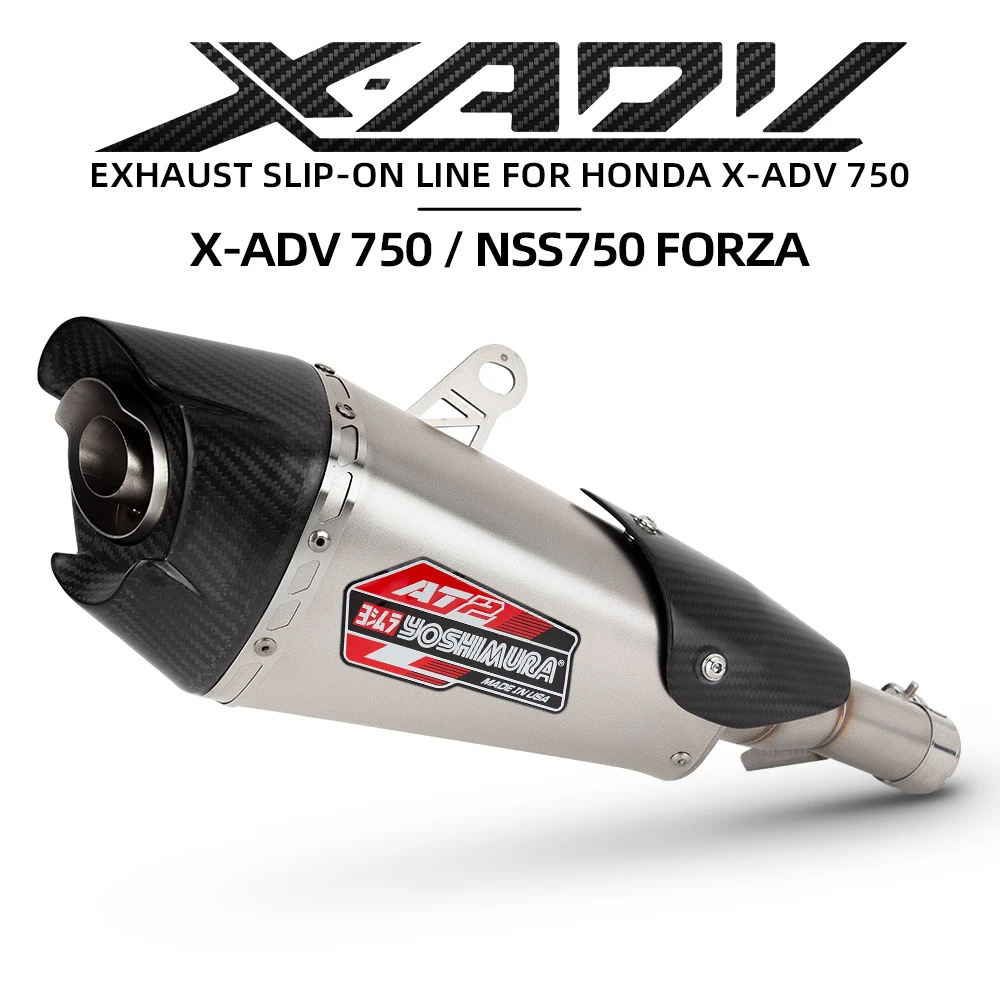 For X-ADV 750 ADV750 NSS750 Forza750 Motorcycle Exhaust Modify Tail Pipe Yoshimura AT2 Carbon Cover Tip Muffler Connect Original