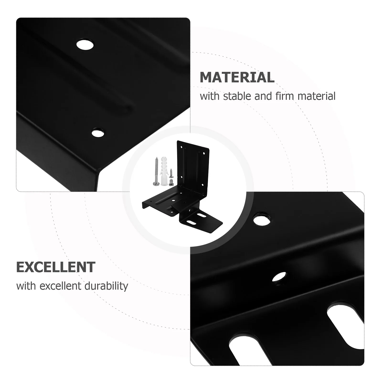 

2PCS Cabinet Hanging Brackets White Wall Shelf Support Metal Brackets for Wood Shelves Space Saving Smooth Corners Heavy Duty