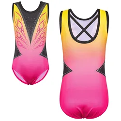 BAOHULU Girls Ballet Leotard Diamond Gymnastics Leotard Sleeveless Performance Clothes Ballerina Pracitice Outfit Bodysuit