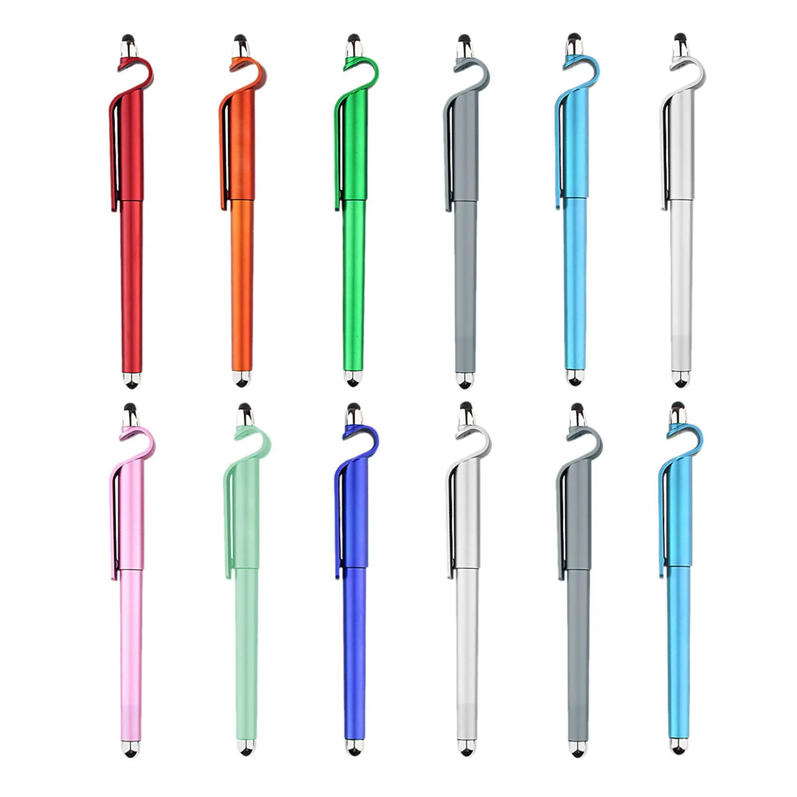 

12 pcs Touch Stand Black Sign Gel Gel Multipurpose Touch Screen Pens Stylus Multipurpose Pens Cellphone Stand