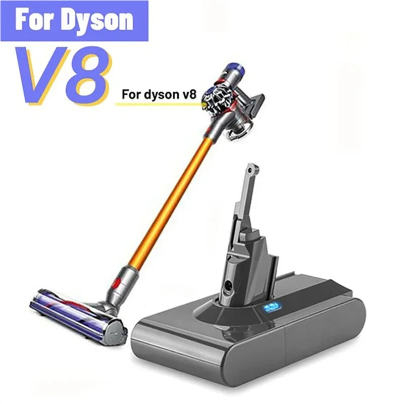 Factory direct sale: 21.6V 12800mAh replacement battery for Dyson V8 cordless vacuum cleaner, handheld vacuum cleaner battery
