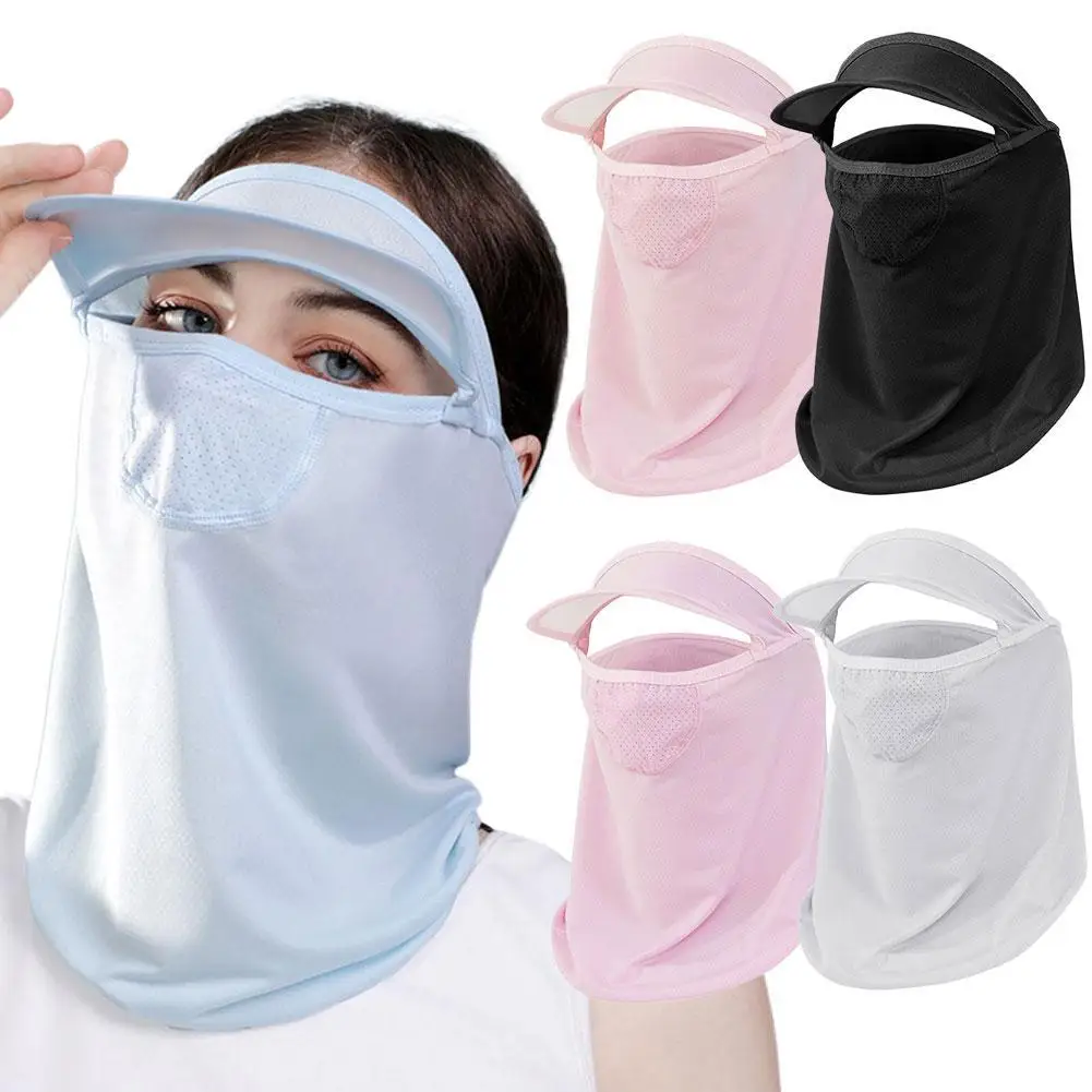 

Women's Sun Hats Ice Silk Quick-drying Outdoor Cycling Masks 360° UV Protection Masks Breathable Sunscreen Facialcover