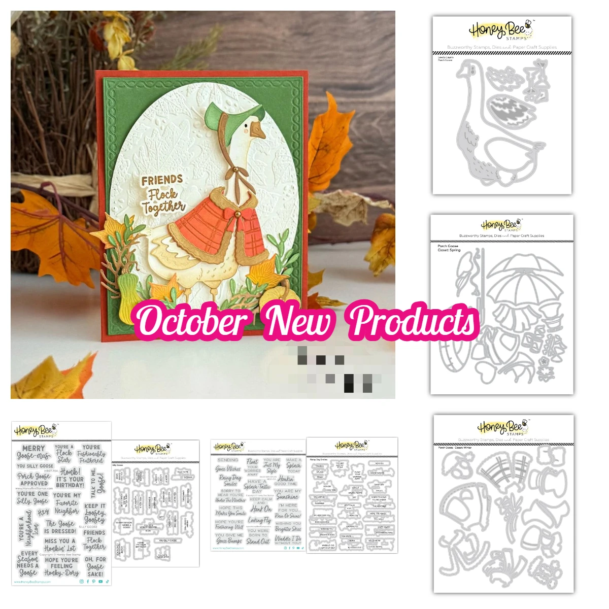 Schöne Gänse-Metall-Stanzformen, transparente Stempel, DIY-Scrapbooking, handgemachte Kartenrahmen, Tagebuchdekoration, neue Produkte für Oktober 2026