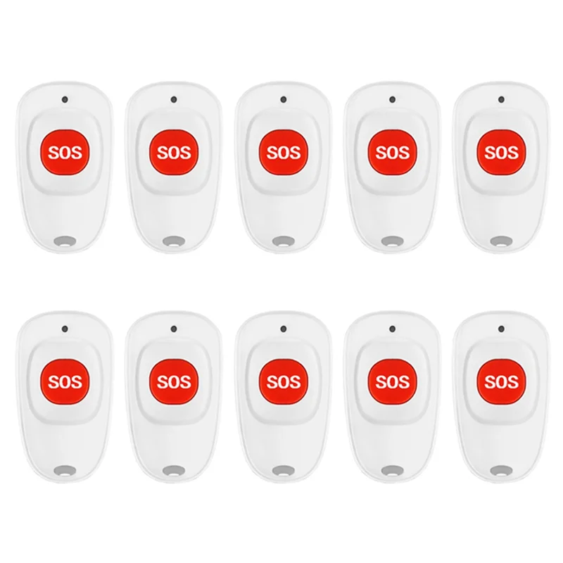 

SOS Call Button 10Pcs Wireless Call Bell Pager Panic Emergency Transmitter For Caregiver For Kids Elderly