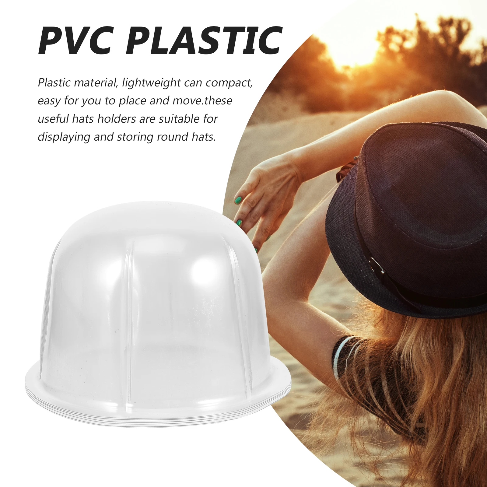 

8pcs Display Holders Round Plastic Cap Rack Storage Plastic Hat Holders Shaper Travel Lightweight Organizer