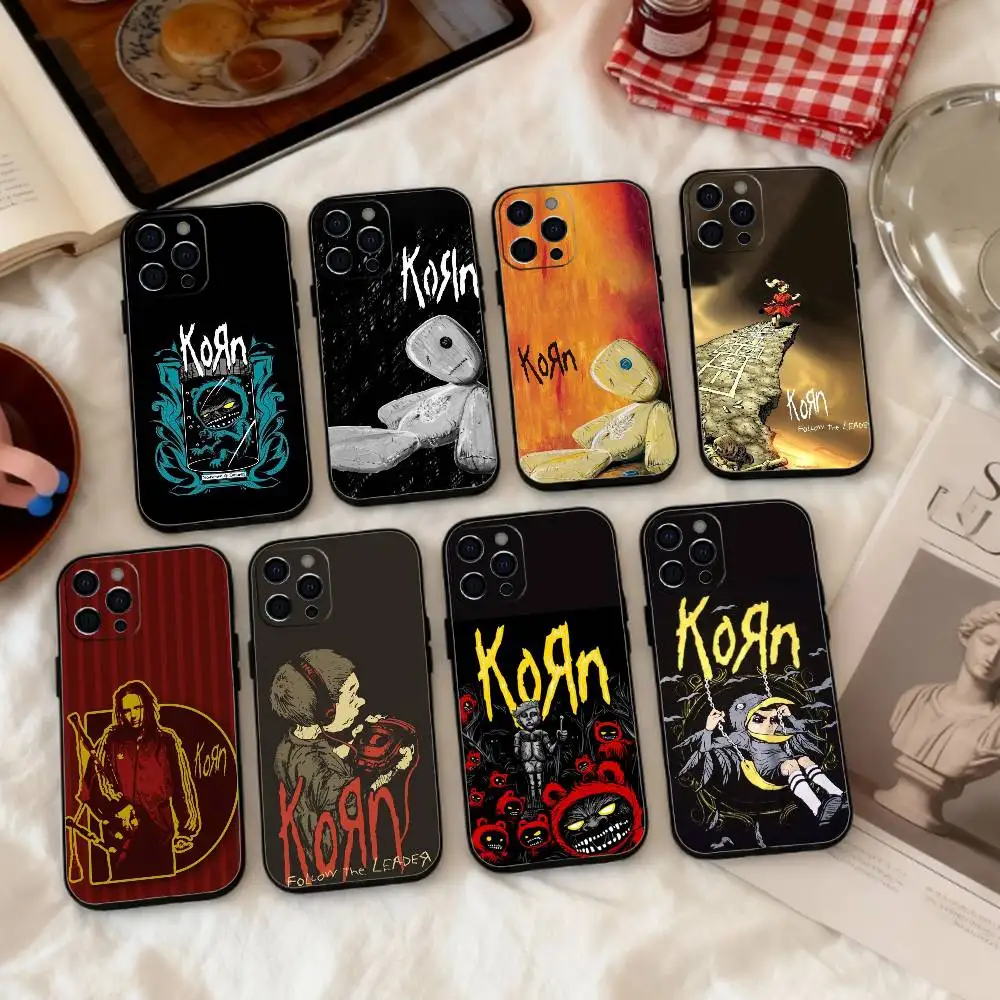 

K-KornS R-Rock Band Phone Case Silicone Soft For IPhone 17 16 15 14 13 12 11 X XR Plus Pro Max Plus