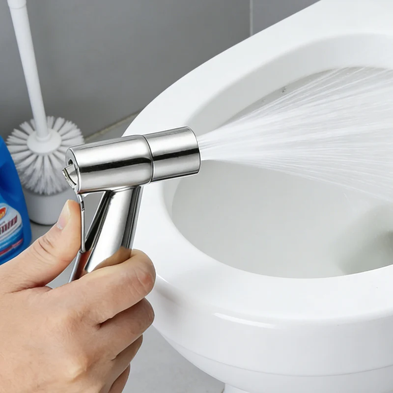 

Portable Pressurized Handheld Bidet Sprayer Nozzle for Feminine Hygiene Care & Toilet Washing Cleaning Bathroom Accessory Tool