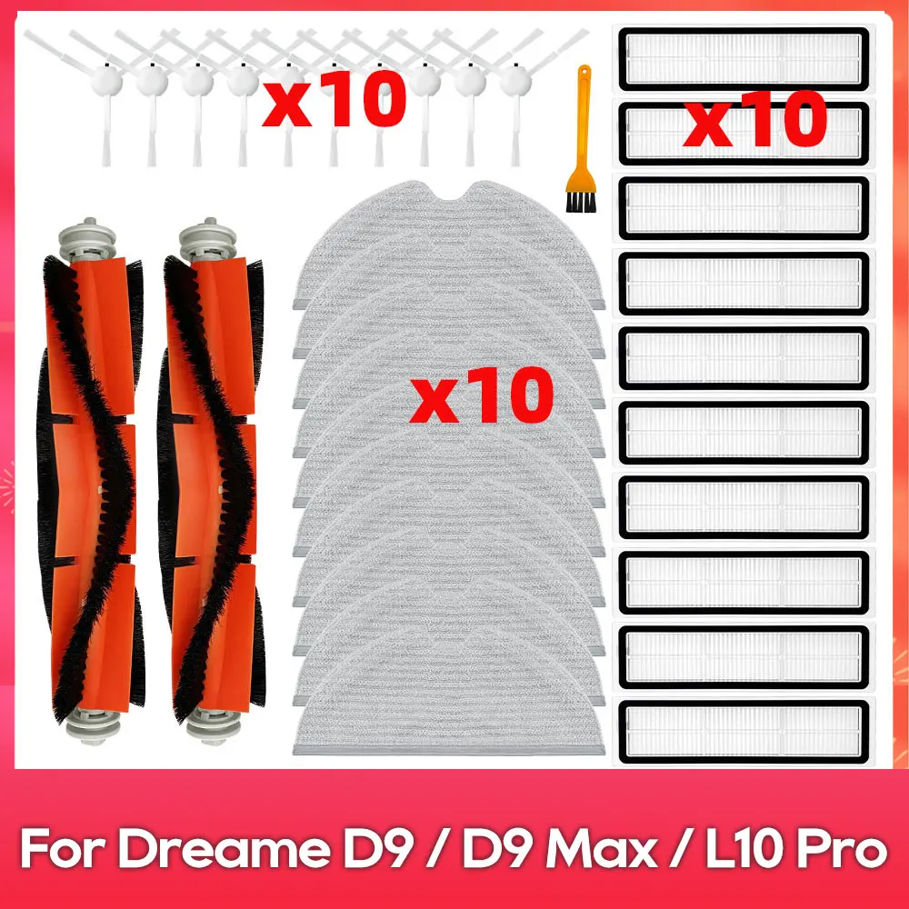 Fit For ( Dreame D9 Max, L10 Pro, D9 Pro, D9 Mistral Pro, Trouver Robot LDS Vacuum-Mop Finder ) Part Brush Mop Filter Water Tank