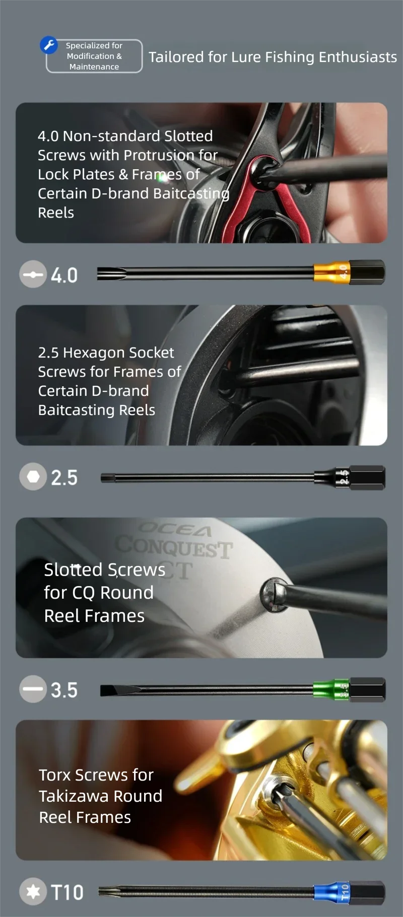 PYL Angelrollen-Lager-Modifikations-Werkzeugset, Baitcasting- und Spinnrollen-Wartungs- und Reparaturset für Lagerersatz und -aufrüstung – Detail 8