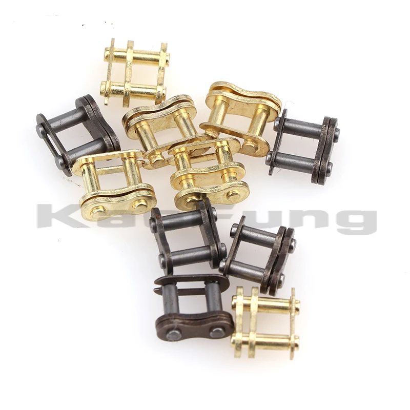 

Black/gold 5pcs/lot 25H Chain Master Link Pocket Dirt Pit ATV Quad Go Kart E Gas Scooter Motorcycle