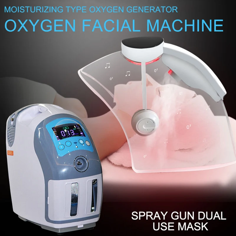 Multifunction Oxygen Facial Mask Skin Rejuvenation Device 7 Colors Oxygen Jet Generator for Anti-aging Whitening Wrinkle Smooth