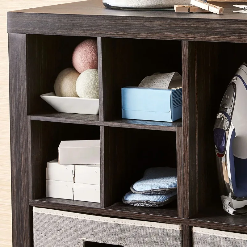 

Quad Shelf Cube Organizer Insert, Tobacco Oak. shelves . 15.12 x 12.91 x 12.91