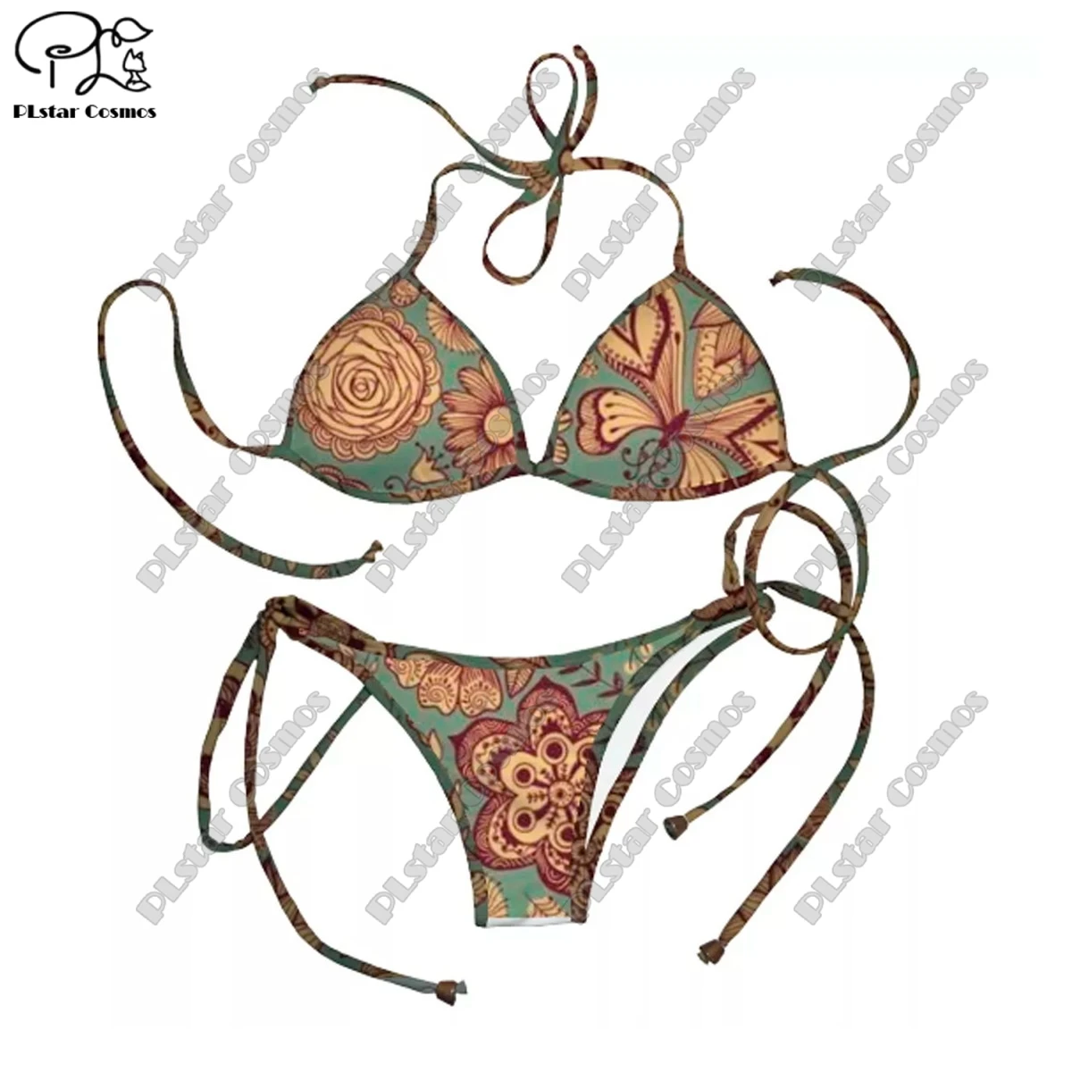 PLstar Cosmos Bikini 2 pezzi Bikini 3D All Over stampato estate donna Bikini costumi da bagno donna costume da bagno Sexy Bikini set 2