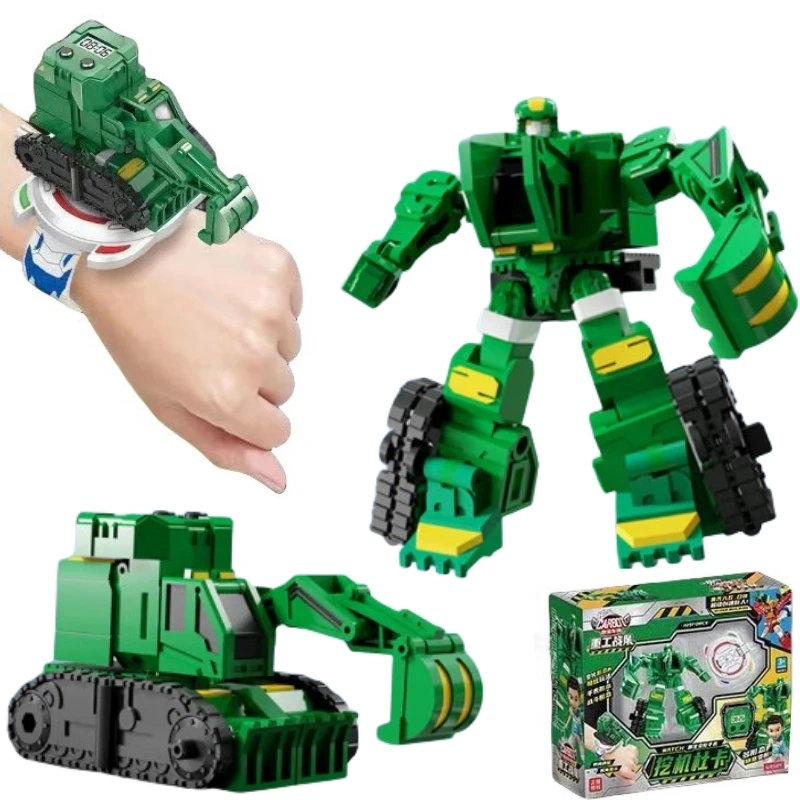 

2024 CARBOT Korean Cartoon Animation Deformation Car Robot Watch Engineering Vehicle Fit Transformation Action Figure Kids Toy