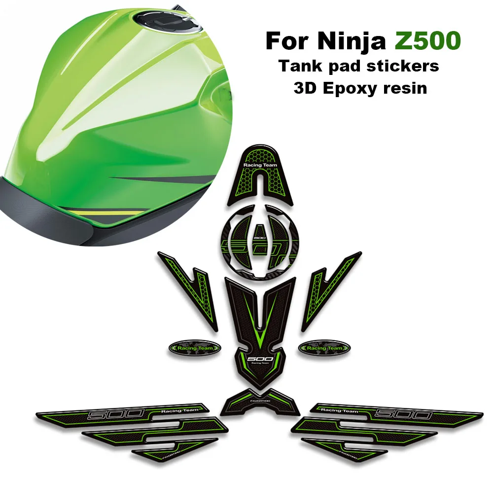 

2020 2021 2022 2023 2024 2025 For kawasaki Ninja Z500 z 500 Motorcycle 3D Resin Tank Pad Protector Sticker New Decorative Decal