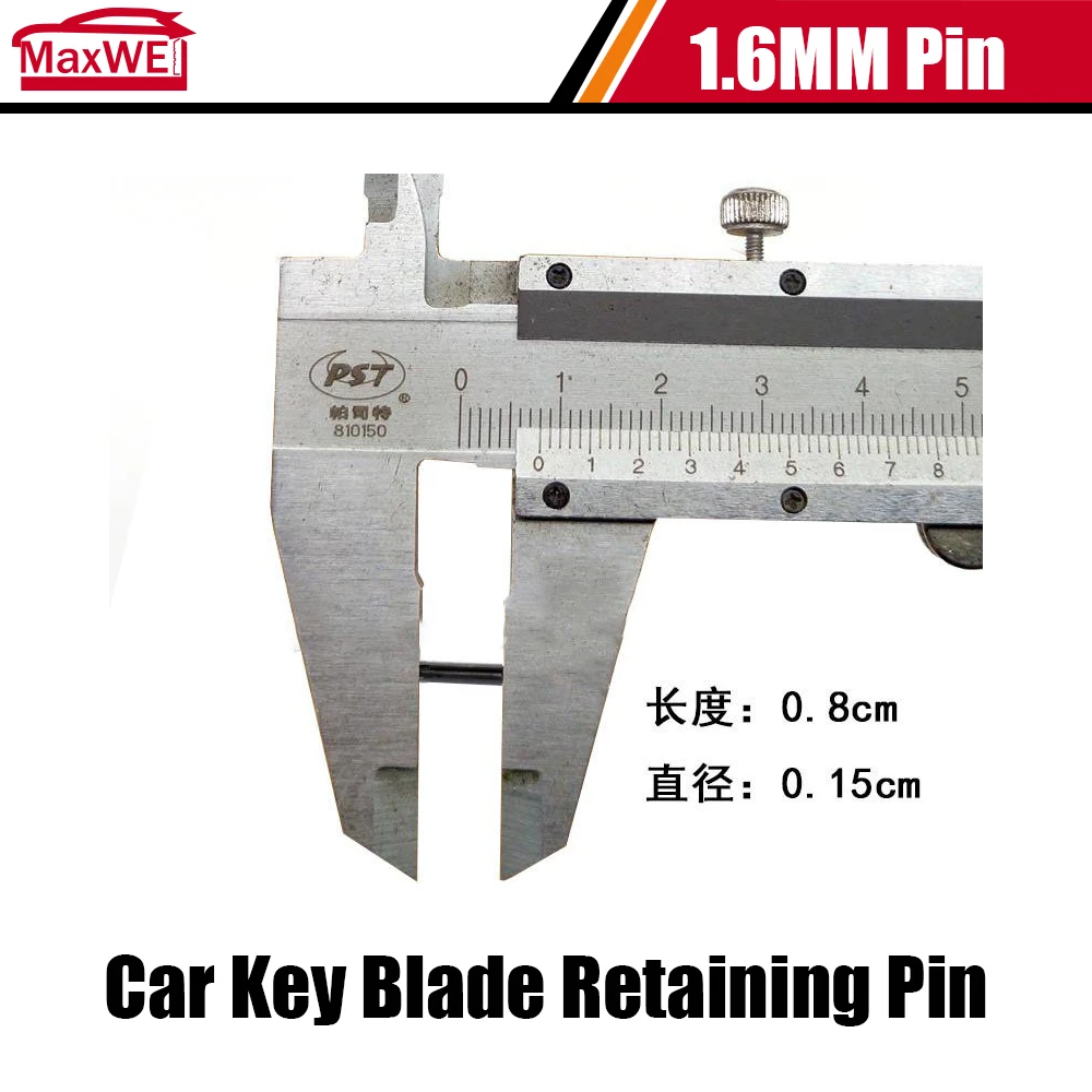 100pcs/200pcs 1.6MM Pin For KEYDIY VVDI Car Key Blade Fixing Pin Bolt Car Key Embryo Latch Remote Key Blade with strong Iron Pin