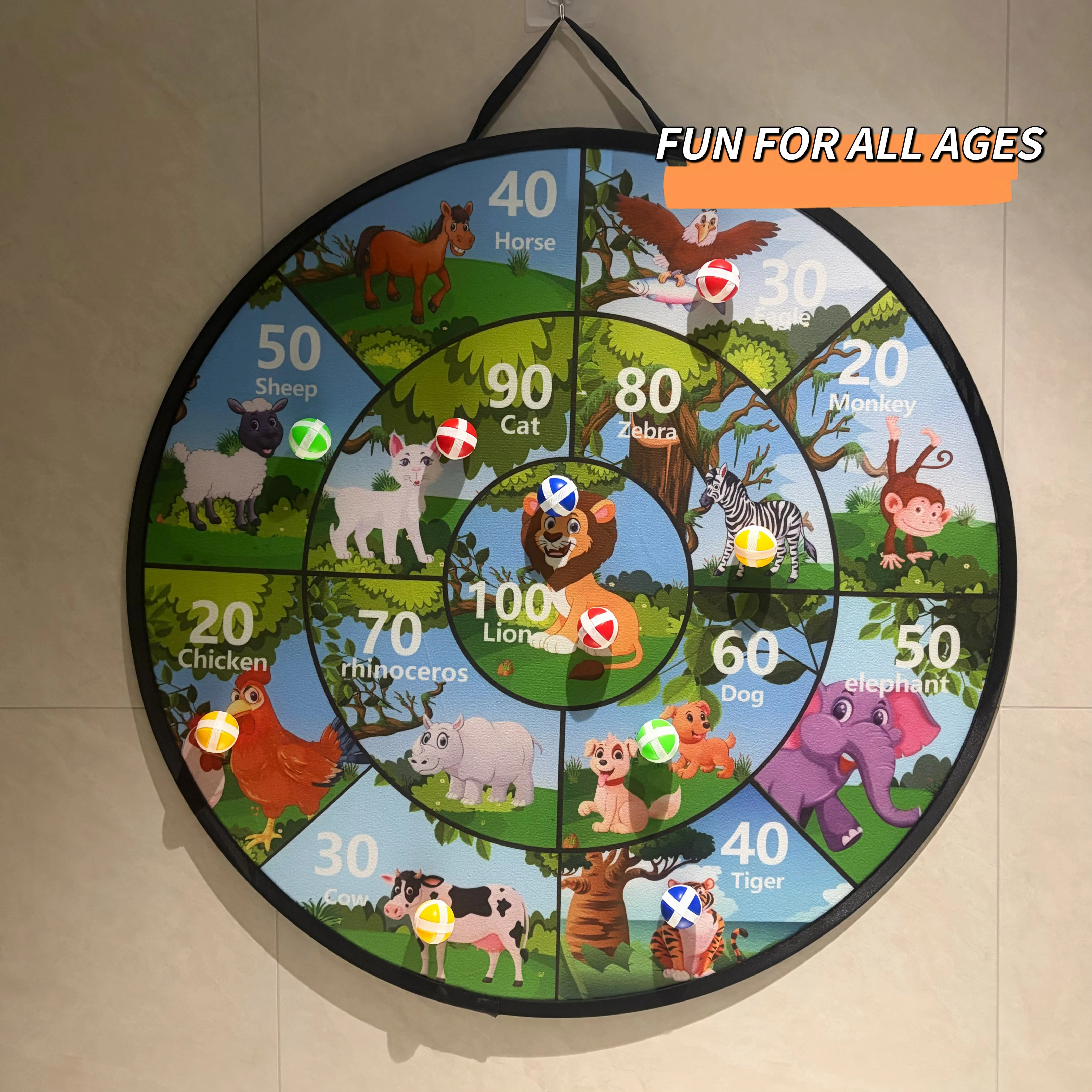 73cm animal pattern target toy set, ideal for indoor and outdoor gatherings, perfect birthday gift, Halloween and Christmas gift