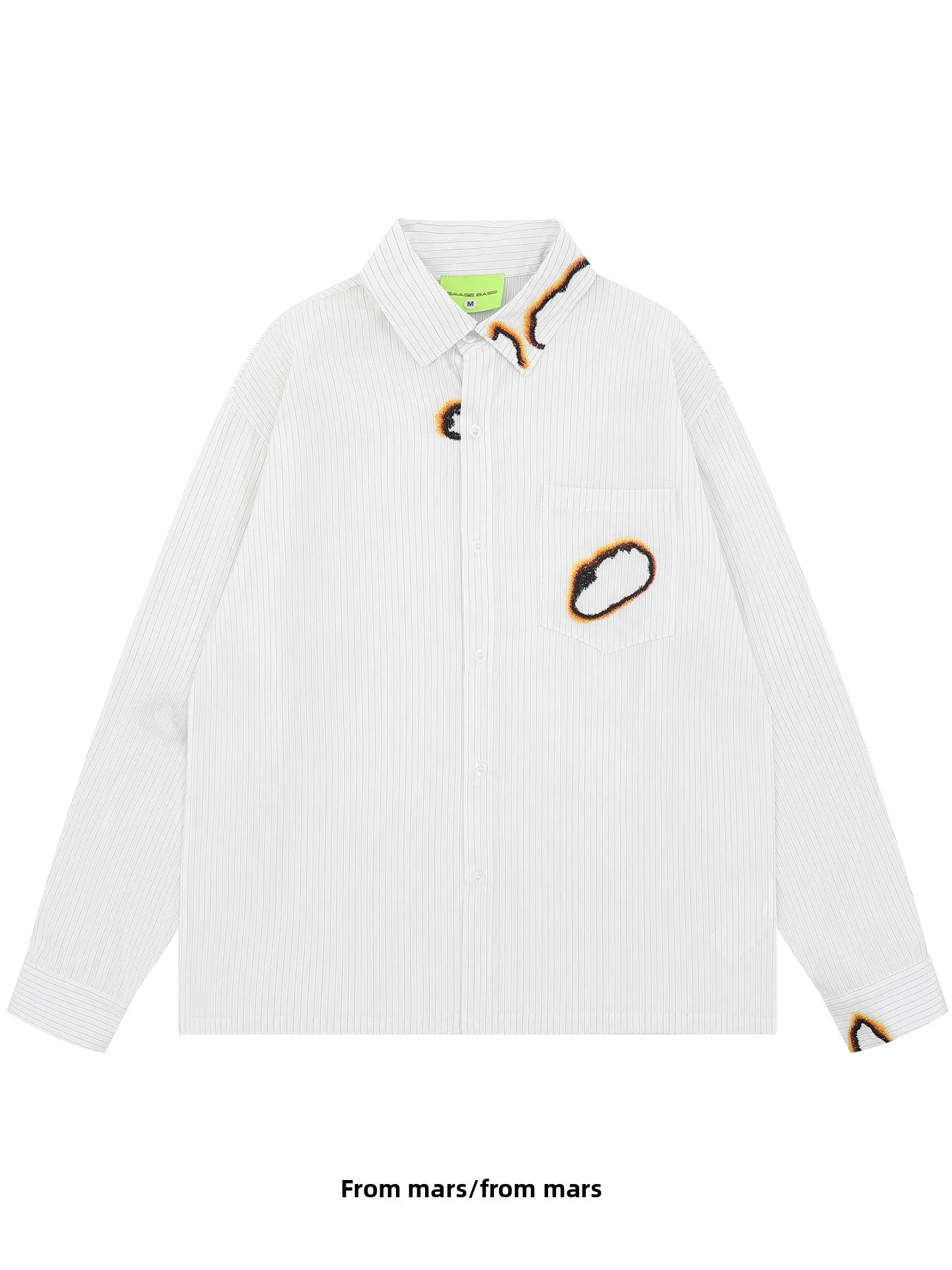 

from Casual Stripe Print Long Sve irt Loose Fit Faionable Vintage Boys Cotton Polyester Blend Spring Autumn Wear