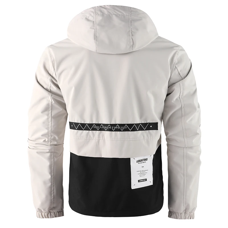 Outdoors Men Comfort Detachable Hat Solid Tops Spring Autumn Simplicity Windproof Casual Coat New Fashion Versatile Jacket Men