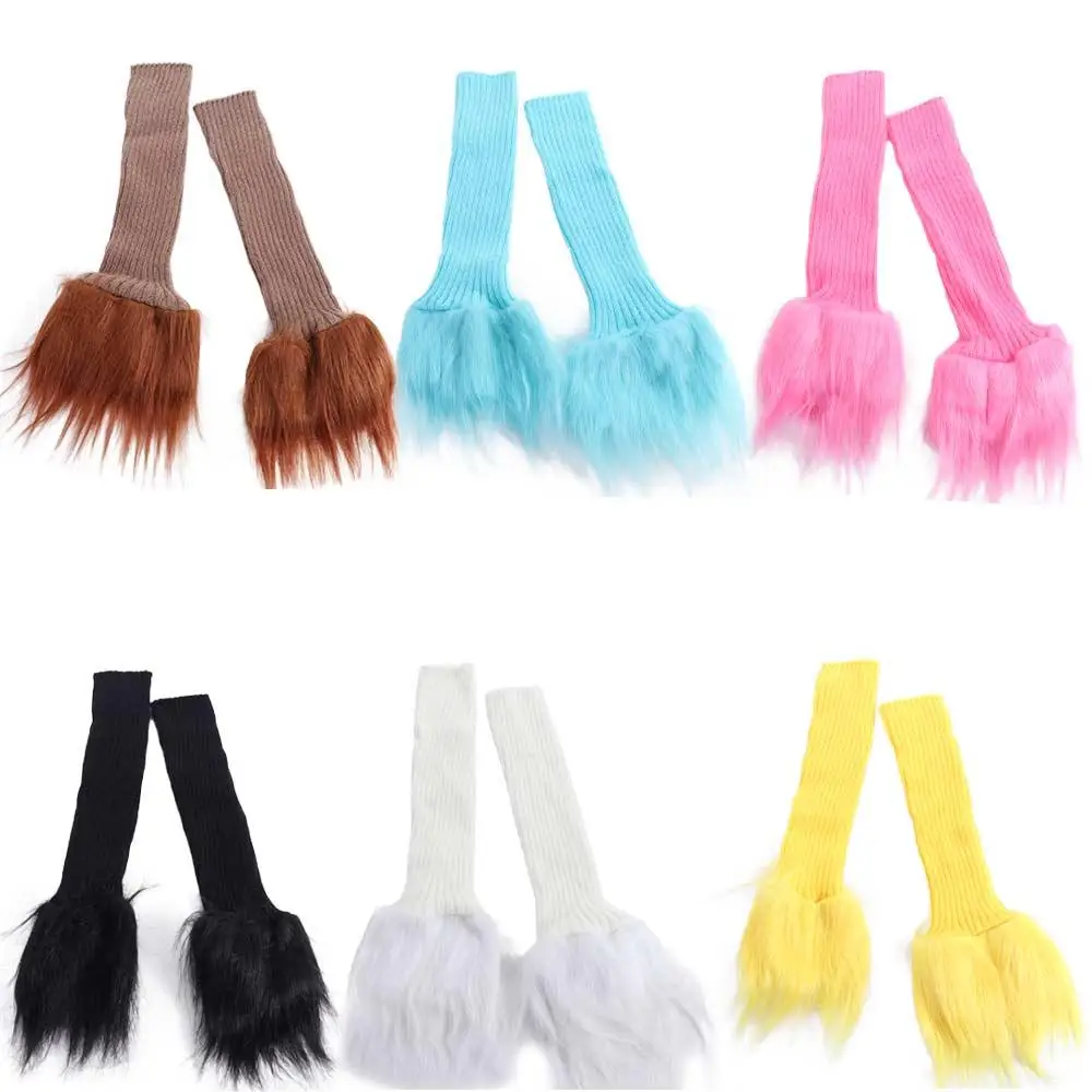 

Fashion Lolita Plush Leg Warmers Solid Color Pile Up Socks Leg Cover Y2K Hosiery Patchwork Stockings Women Female