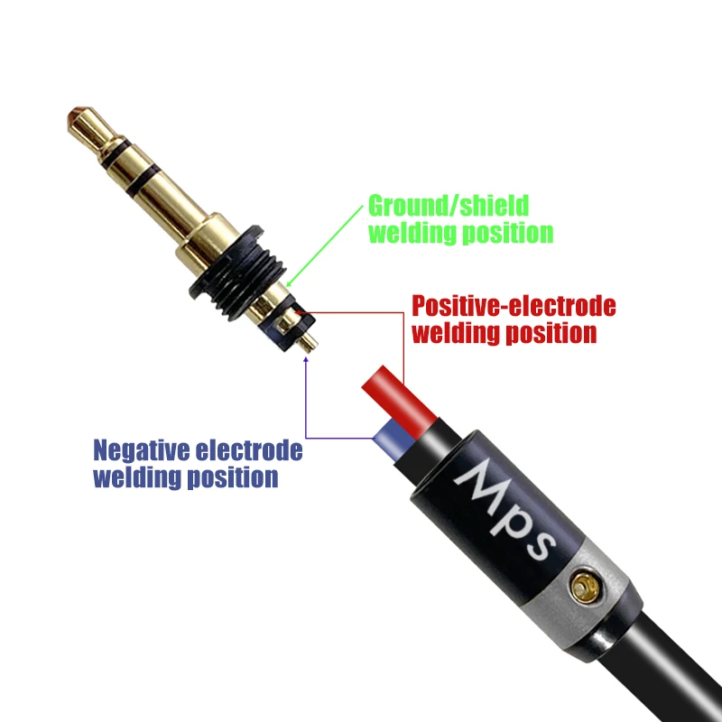 HiFi MPS Eagle-4S 3poles 3.5mm Audio 24KGold-Plated headphone plug 3.5  Connectors jack Connector plug jack Stereo Headset 4mm