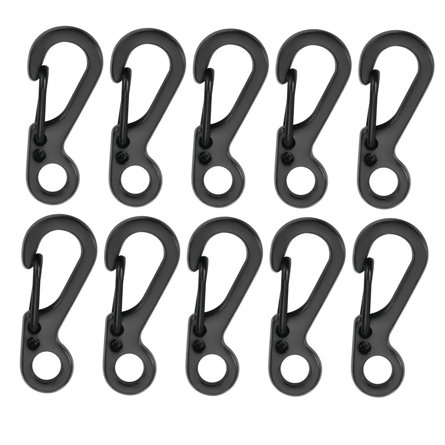 10Pcs Mini SF Spring Backpack Clasps Climbing Carabiners EDC Keychain Camping Bottle Hooks Paracord Tactical Survival Gear