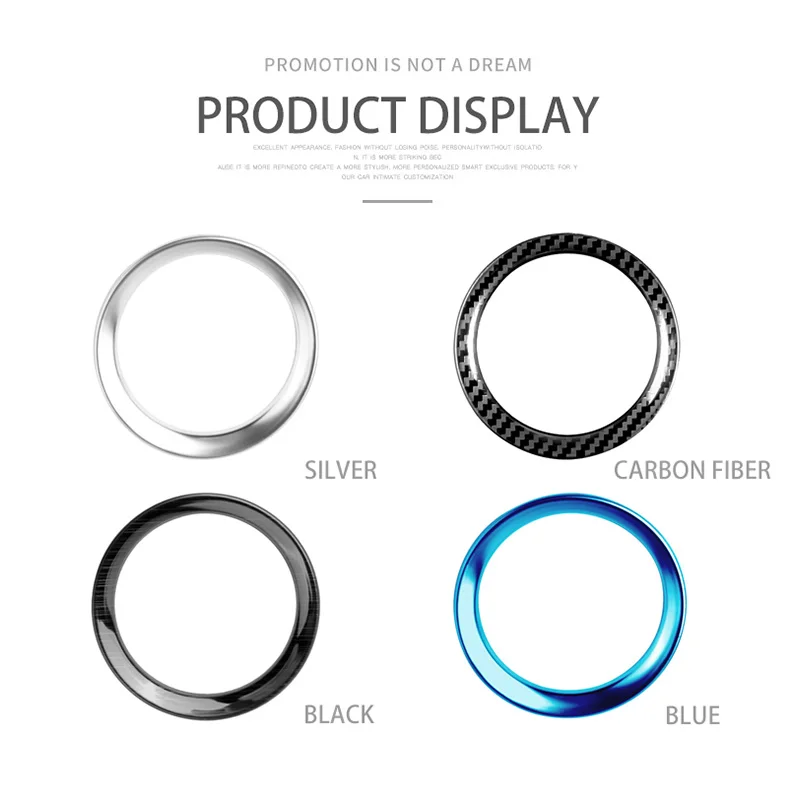Car Styling Steering Wheel Center Logo Sticker Trim For Smart 453 Fortwo Forfour Stainless Steel Emblem Frame Badge Decor Ring view 2