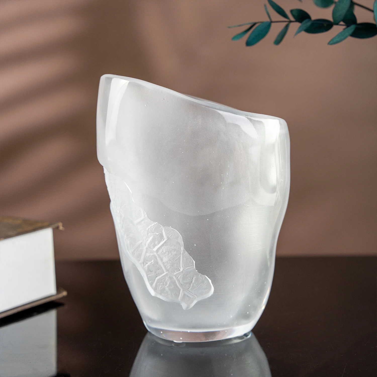 %W# Nordic Style High End Crystal Glass Vase Handmade Luxury Home Decor for Dining Table  Flower Arrangement