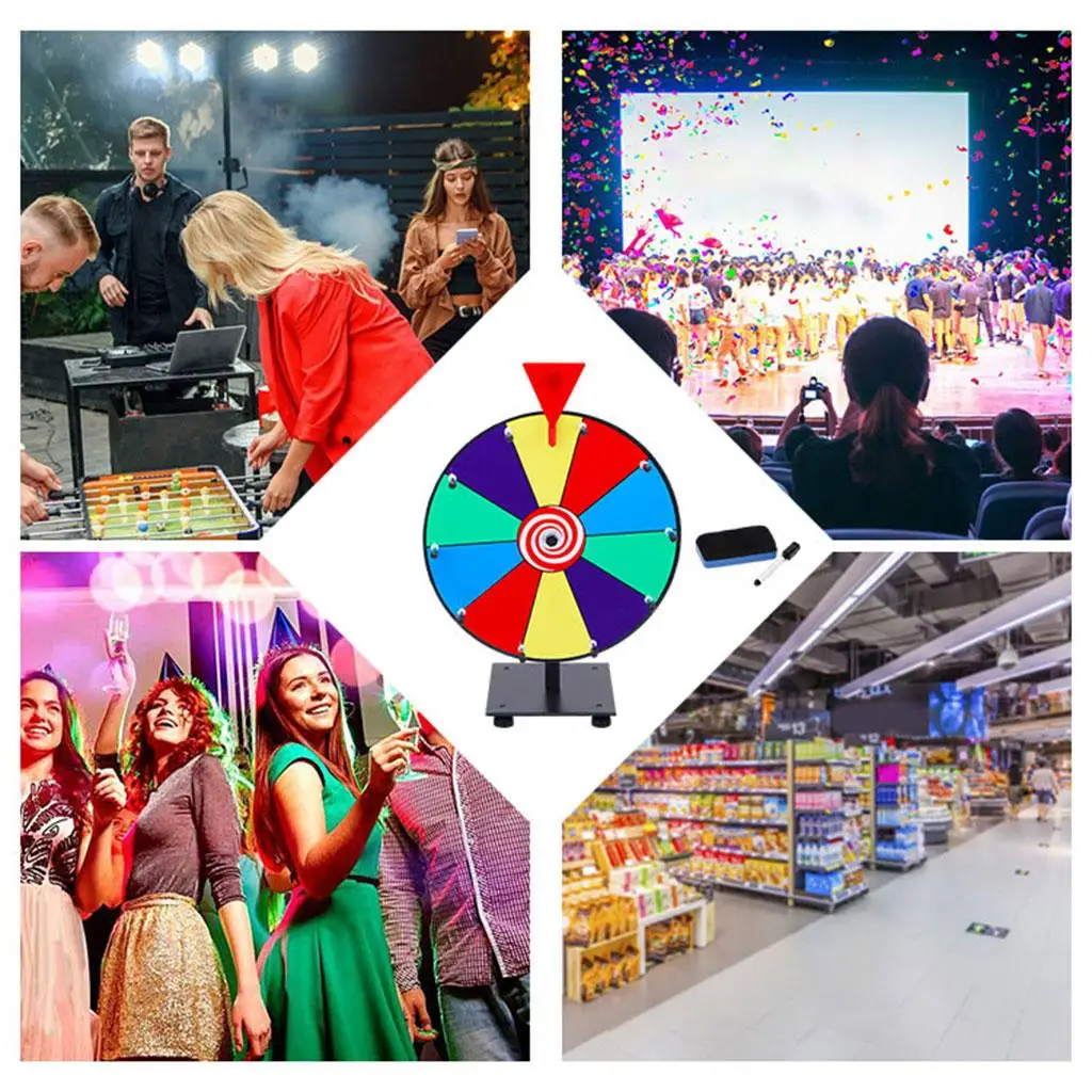 12" Heavy Duty pinning Prize Wheel Editable for Parties Trade Shows Carnival