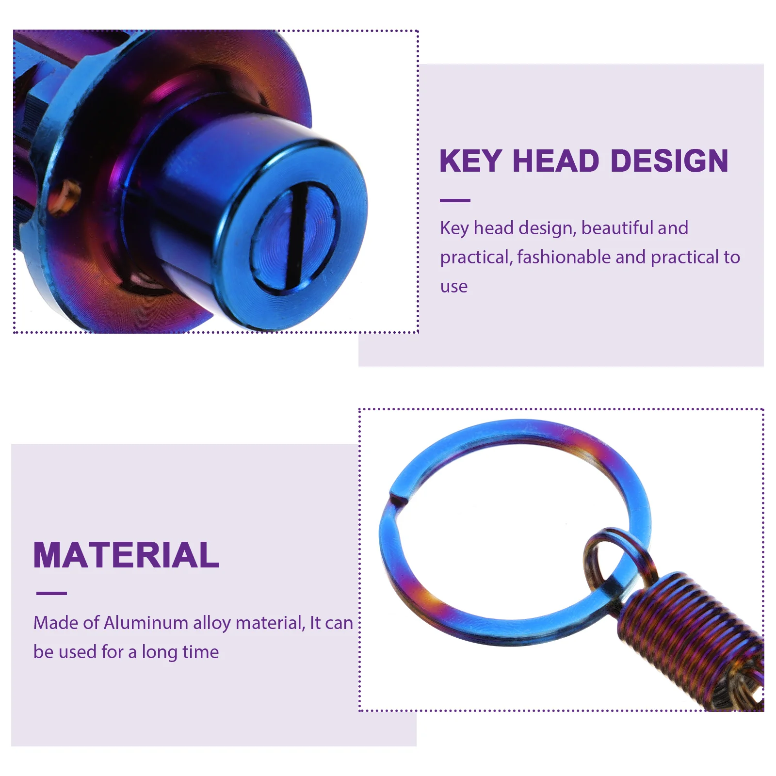 

Plum Blossom Key Head Universal Motorcycle Covers Blue White Keychain Caps Accessories for Men Lightweight Portable