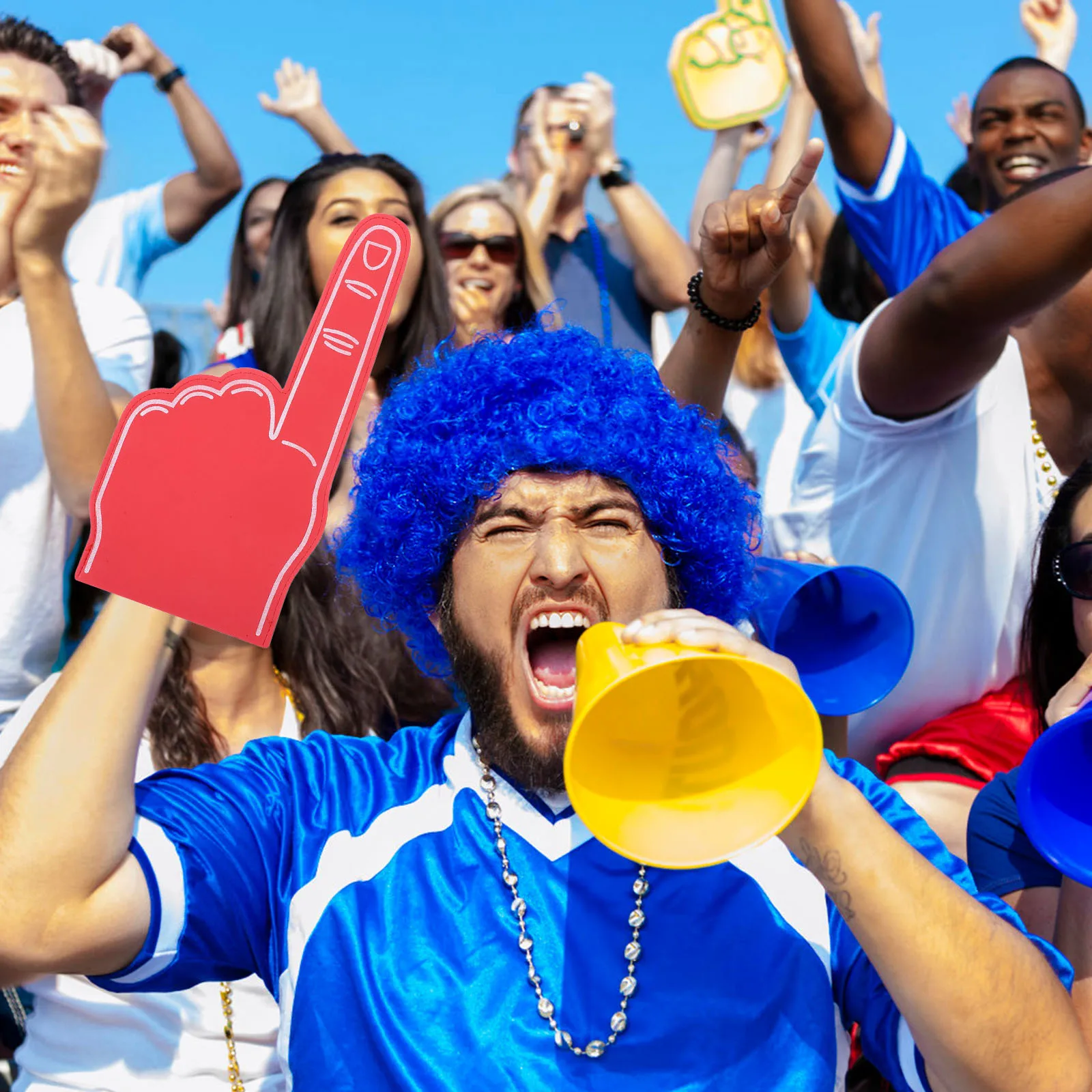 2 pçs espuma dedo mão cheerleading adereços leve vibrante torcendo suprimentos para eventos esportivos festa favores espírito escolar