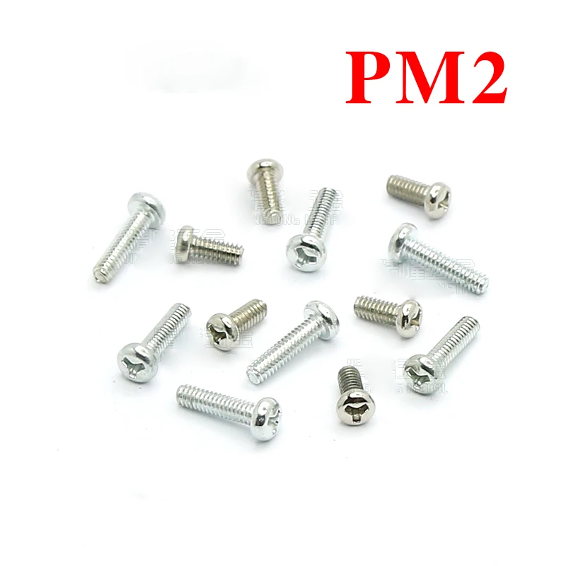 

100Pcs Galvanized Steel PM2*8mm Y Shape Type Screws Bolts For Parts Repair Game Console Accessories Screw Controller
