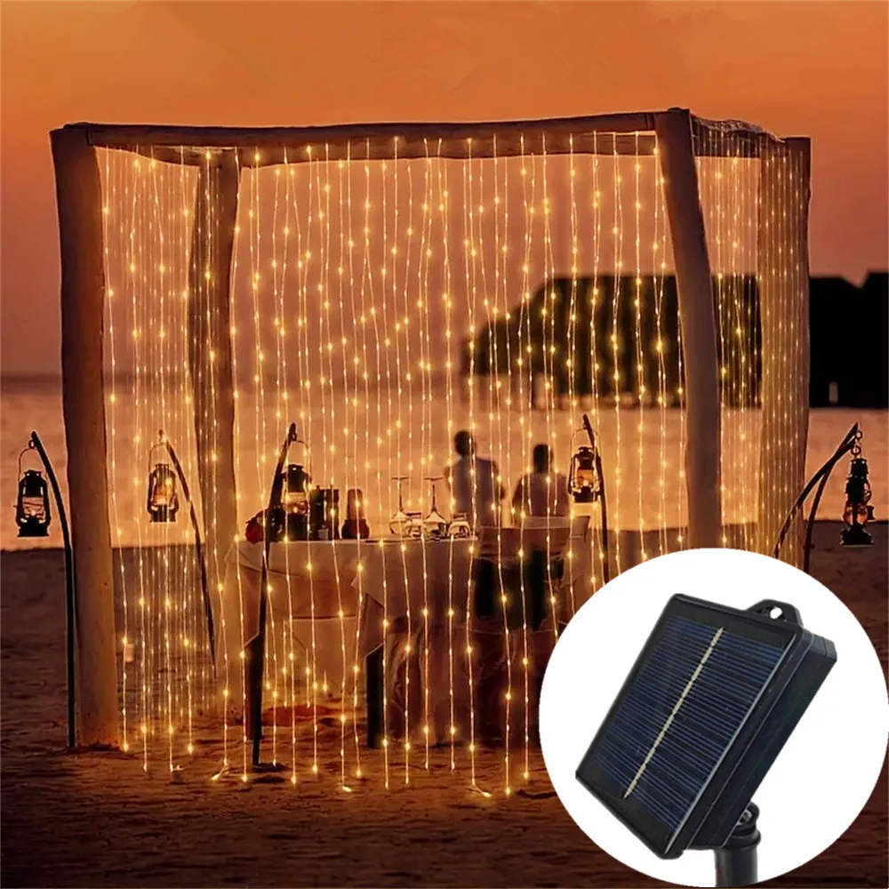 

Wedding Room Decorations Solar Curtain String Lights Outdoor Lights Fairy Lights LED Lights Christmas 2025 Christmas Decoration