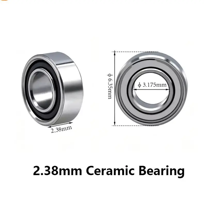 2.38/2.78 Precisie Hybride Keramische Kogellagers Hoge Snelheid Bijna Stil Miniaturen Lager Vervanging Voor Handstuk Turbine Motor